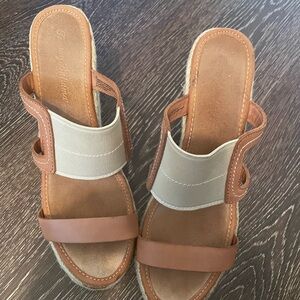 Tommy Bahama Brown and Cream Espadrilles